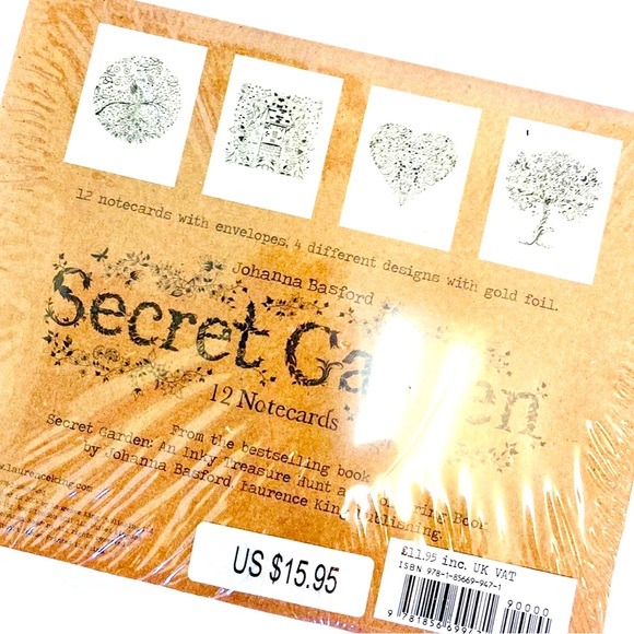 Secret Garden Johanna Basford 12 Secret Garden Notecards - Picture 5 of 9